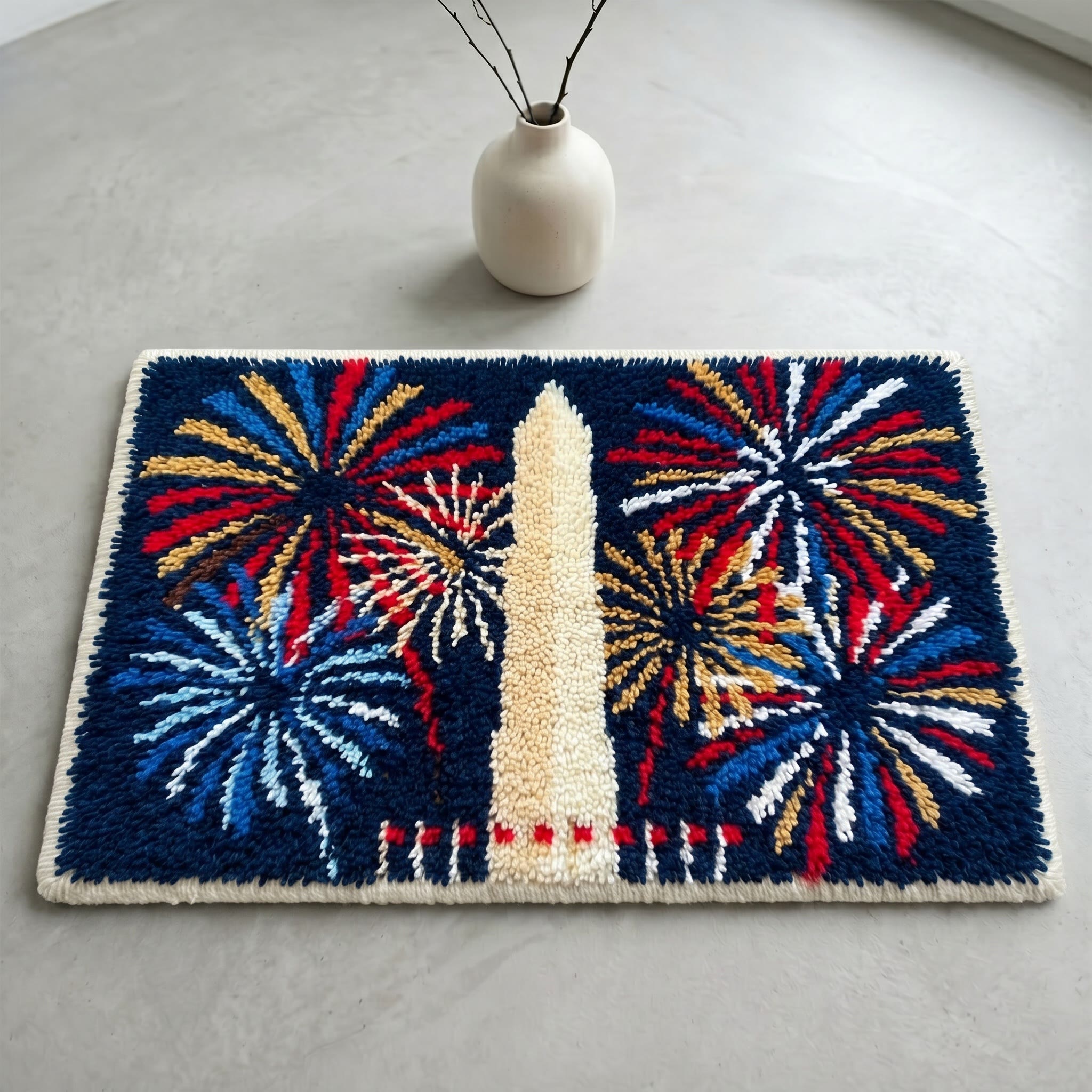 Rubbyoo Latch Hook Rug Kit - Washington Monument | Unique Gift For History Buffs | Independence Day Home Decor - image 5