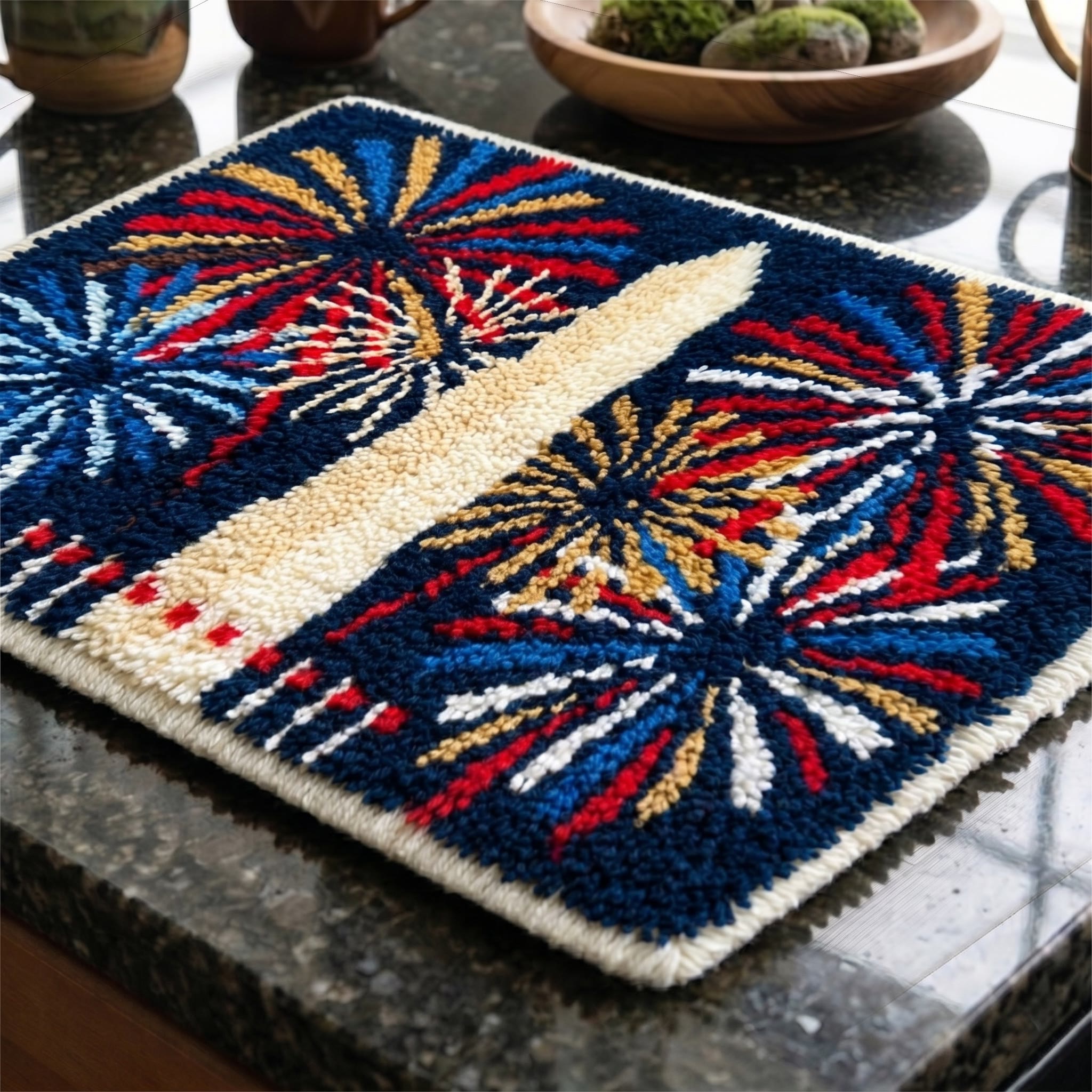 Rubbyoo Latch Hook Rug Kit - Washington Monument | Unique Gift For History Buffs | Independence Day Home Decor - image 3