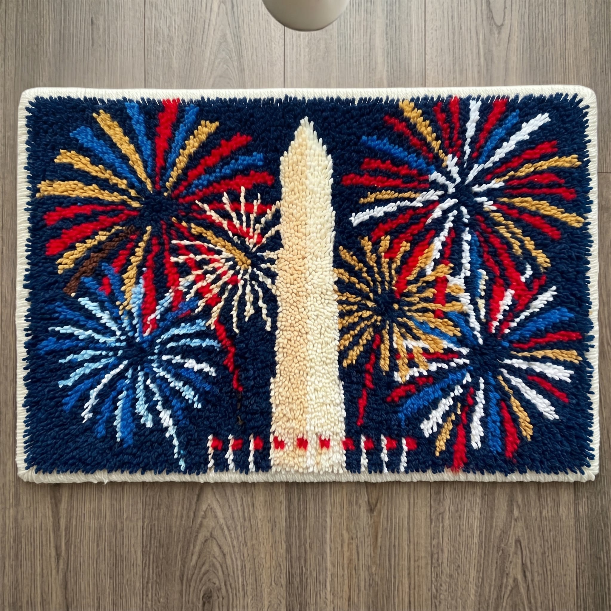 Rubbyoo Latch Hook Rug Kit - Washington Monument | Unique Gift For History Buffs | Independence Day Home Decor - 75×50cm - image 1