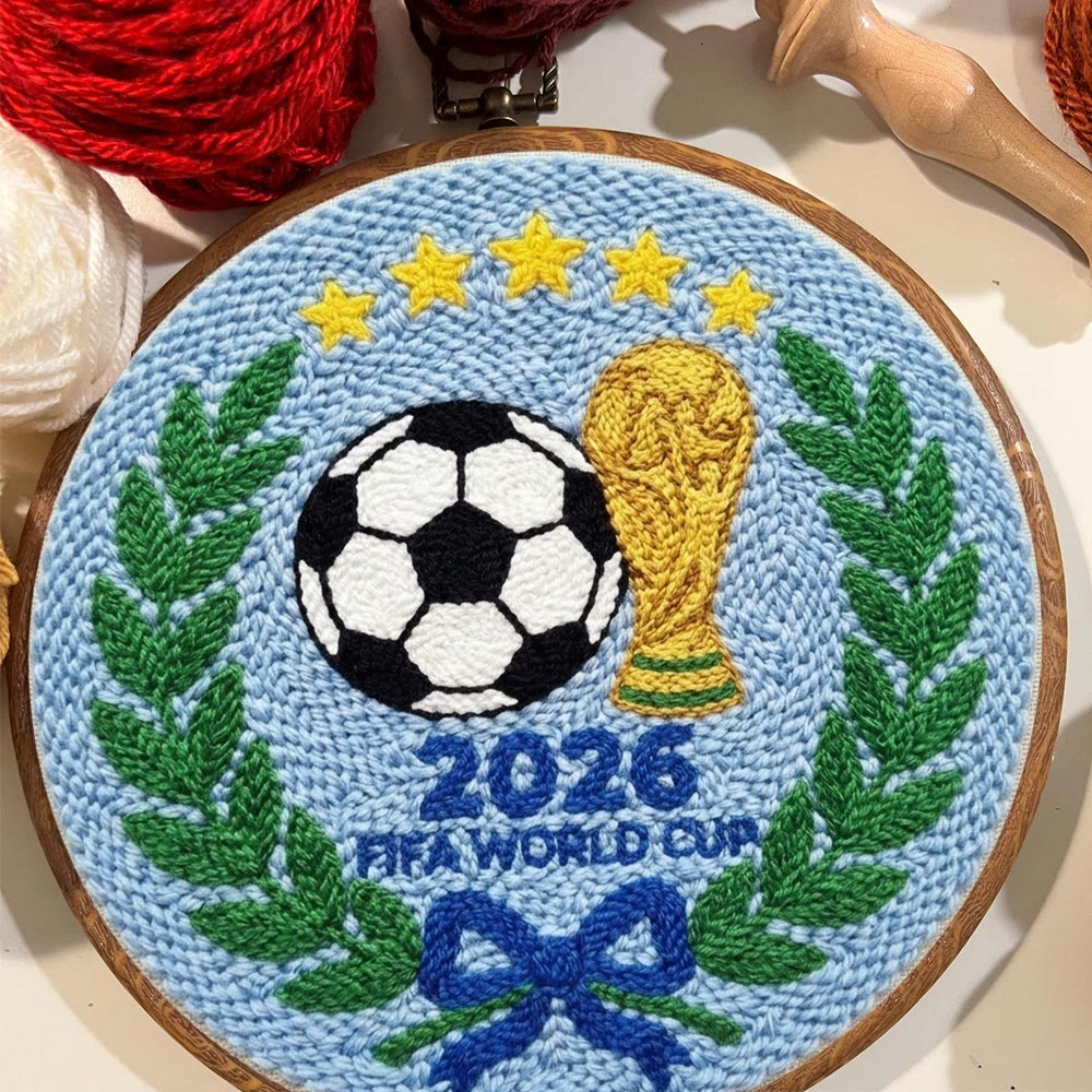 Football Game  Punch Needle Kit - Handmade Textured Sewing Kit | World Cup 2026 Motif Gift For Soccer Fans - image 2