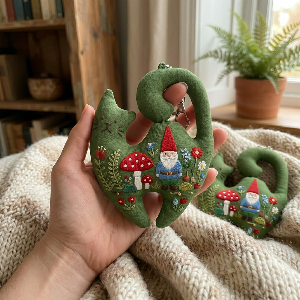 Rubbyoo Kitty Embroidery Kit - Santa Claus In The Forest  | Unique Mushroom & Santa Pattern | Attractive Christmas Party Ornament - image 8