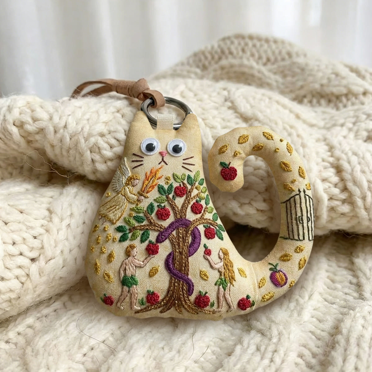 Rubbyoo Cat Embroidery Kit - Garden Of Eden | Unique Birthday Gift | Vintage Style Charm - image 3