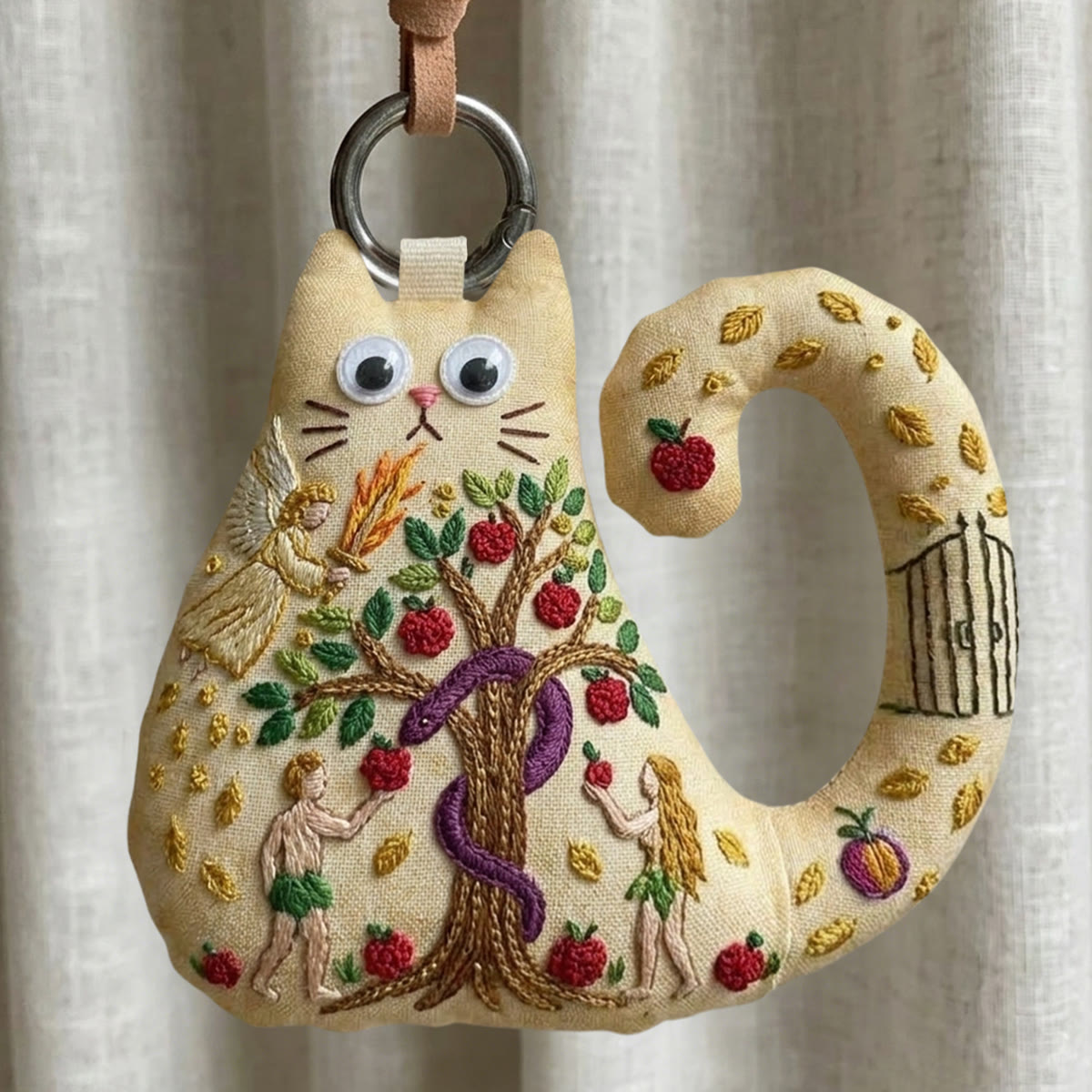 Rubbyoo Cat Embroidery Kit - Garden Of Eden | Unique Birthday Gift | Vintage Style Charm - 6 inches hoop kit - image 1