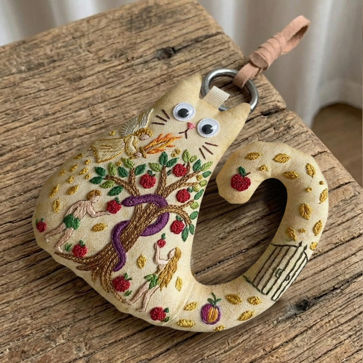 Rubbyoo Cat Embroidery Kit - Garden Of Eden | Unique Birthday Gift | Vintage Style Charm - image 7