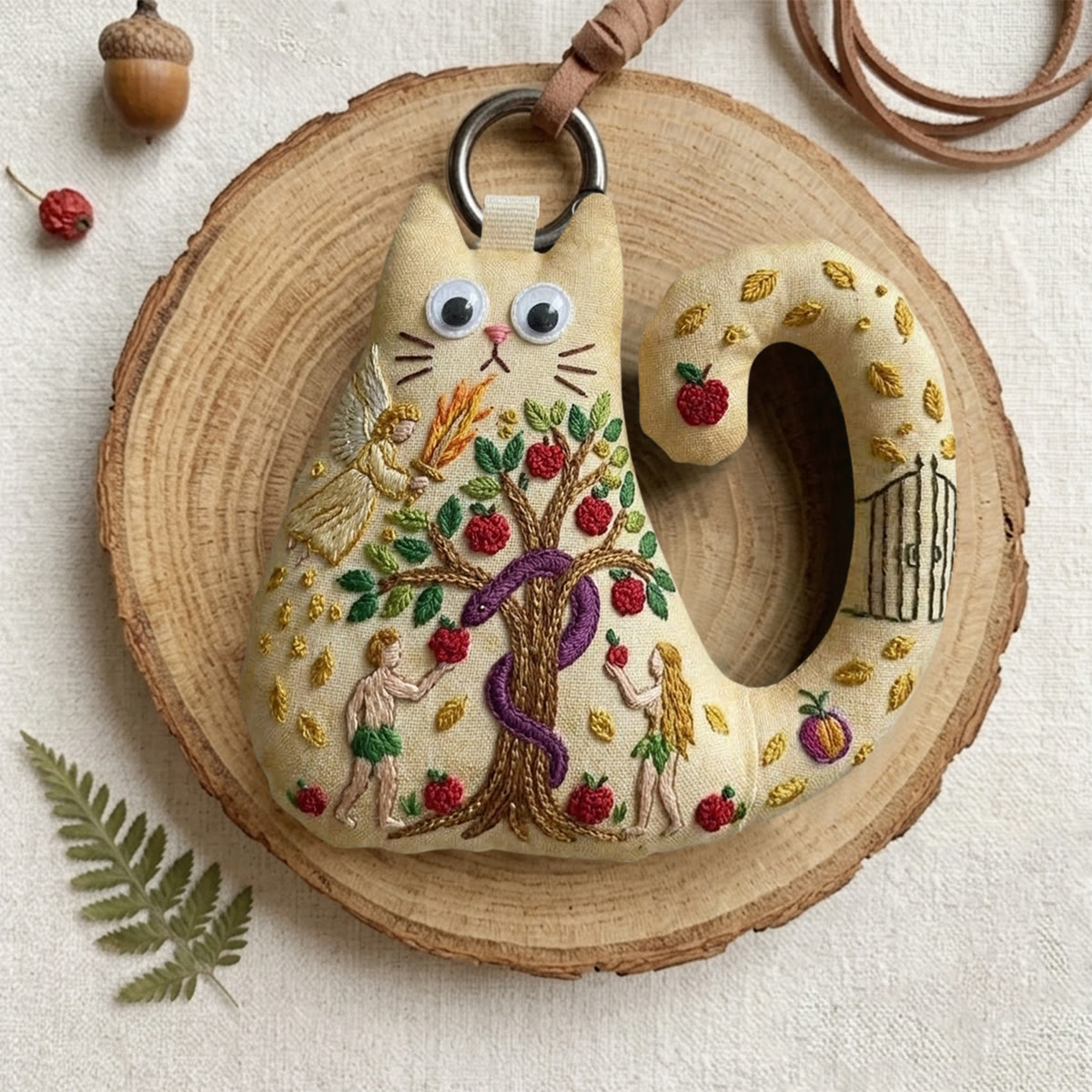 Rubbyoo Cat Embroidery Kit - Garden Of Eden | Unique Birthday Gift | Vintage Style Charm - image 2