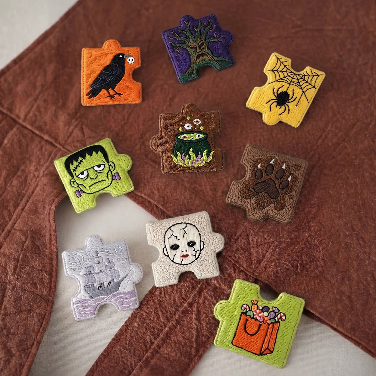 Rubbyoo Diy Magnet & Brooch Embroidery Puzzle Kit - Spooky Halloween Scenes | Gifts For Horror Fans - image 2