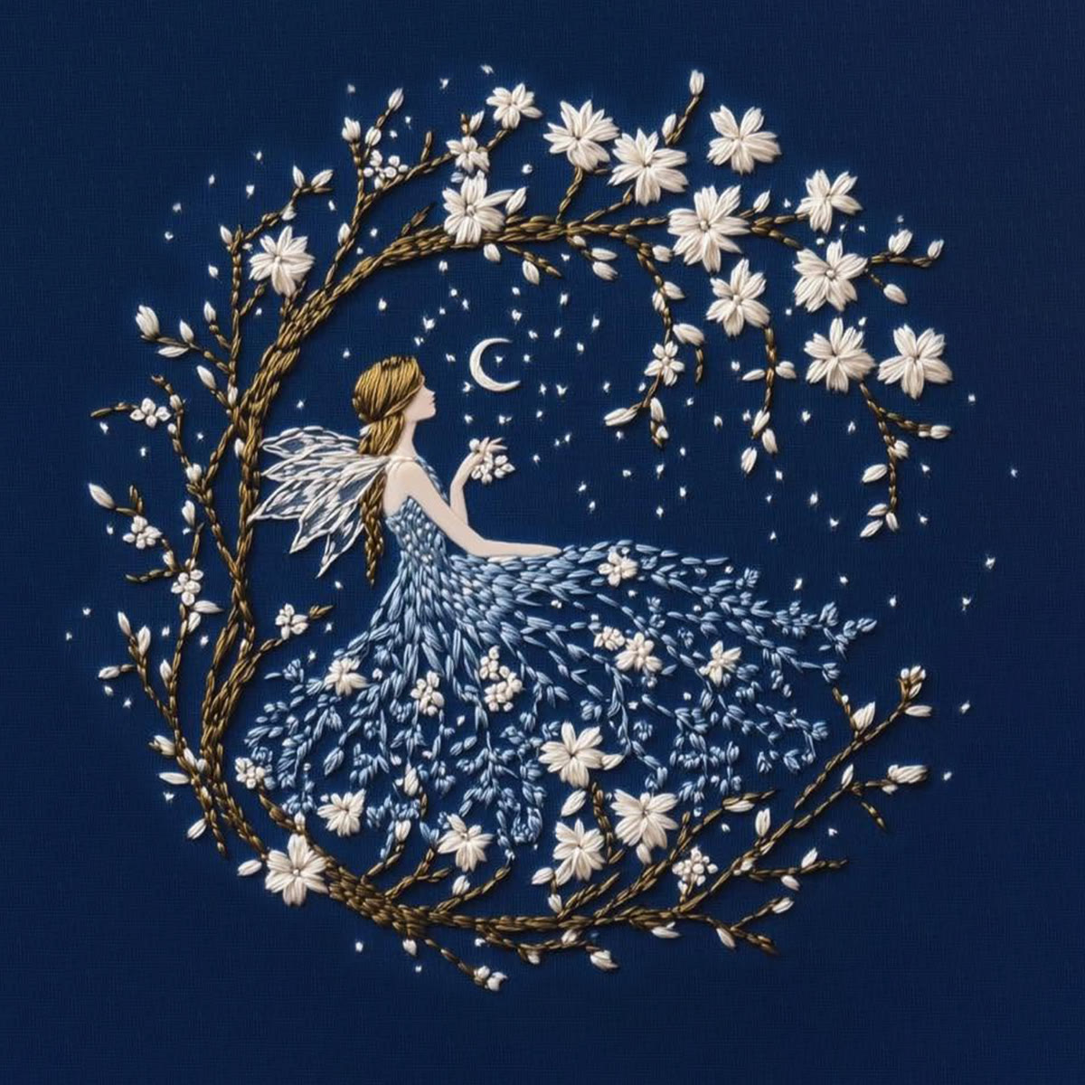 Rubbyoo Embroidery Kit - Blue Fairy |  Pretty Handmade Sewing Kit | Elegant Fairy-Tale Motif Gift For Her - image 10