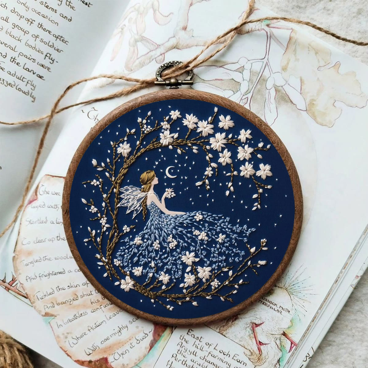 Rubbyoo Embroidery Kit - Blue Fairy |  Pretty Handmade Sewing Kit | Elegant Fairy-Tale Motif Gift For Her - image 5