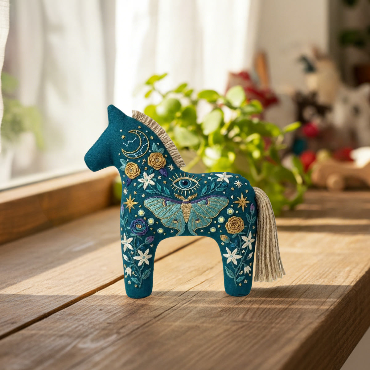 Rubbyoo Dala Horse Embroidery Kit - Luna Moth | Diy Handmade Craft | Witchy Purse Accessory - image 2
