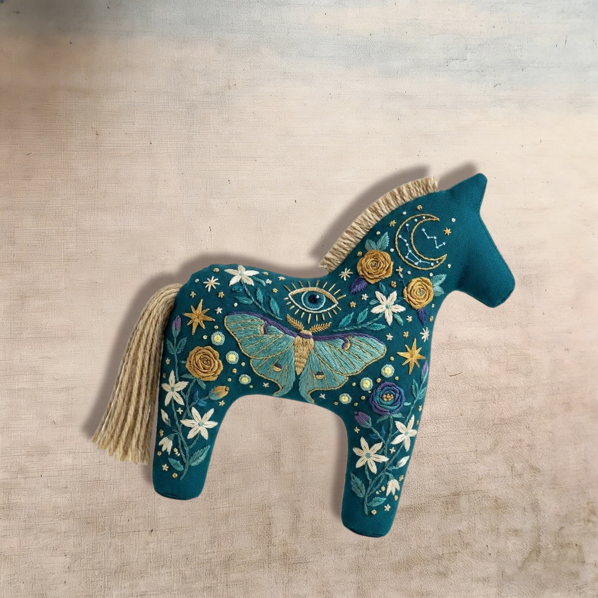 Rubbyoo Dala Horse Embroidery Kit - Luna Moth | Diy Handmade Craft | Witchy Purse Accessory - image 5