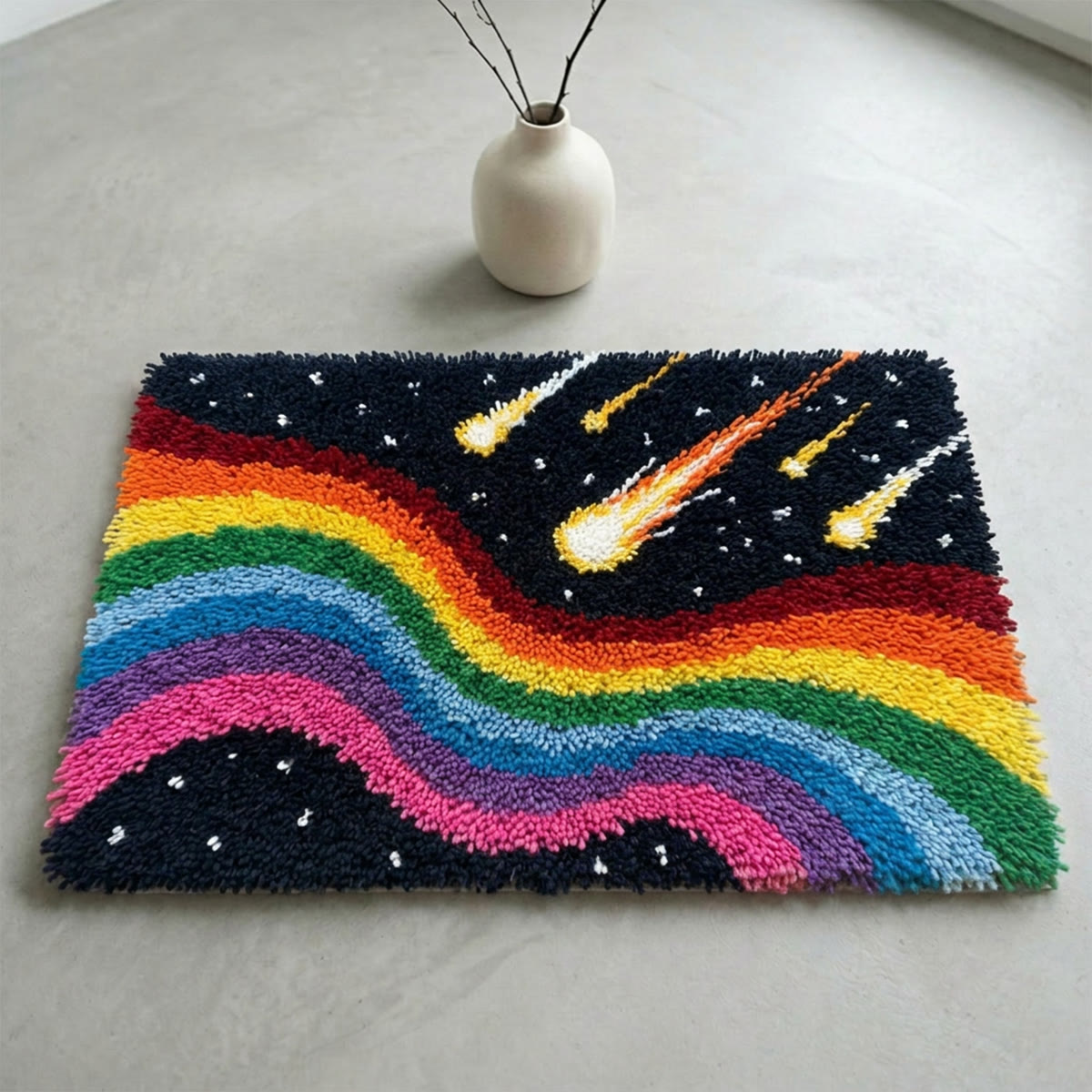Rubbyoo Latch Hook Rug Kit - Shooting Stars | Unique Handmade Craft | Nursery Floor Mat - image 5