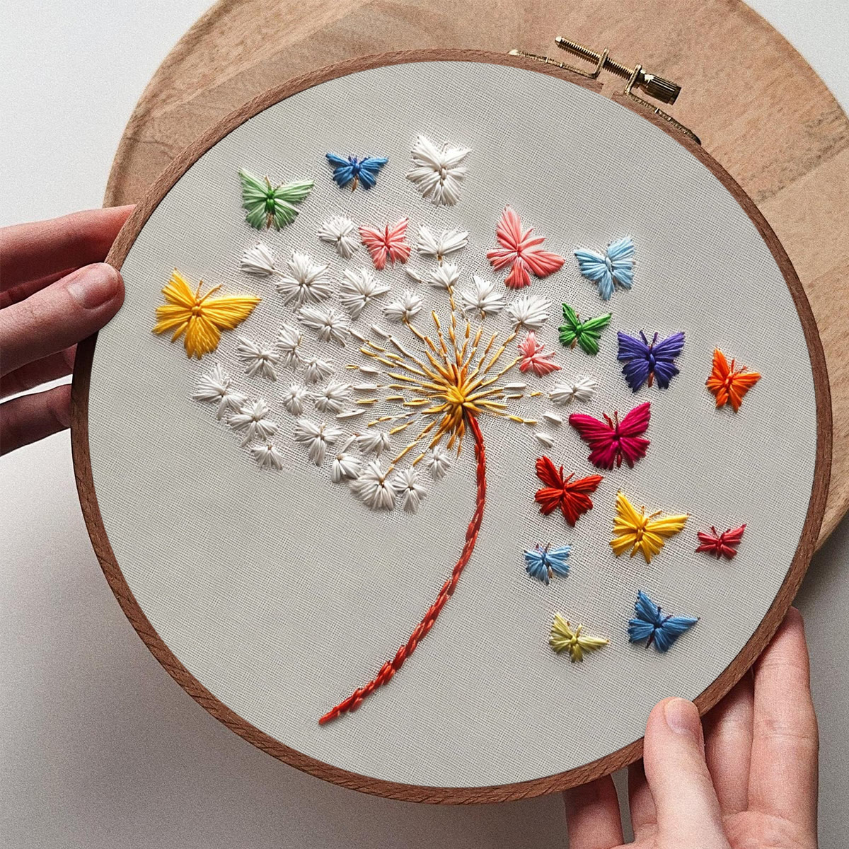 Rubbyoo Embroidery Kit - Dandelion With Butterfly | Easy Handmade Art | Perfect Decorative Gift  - image 6