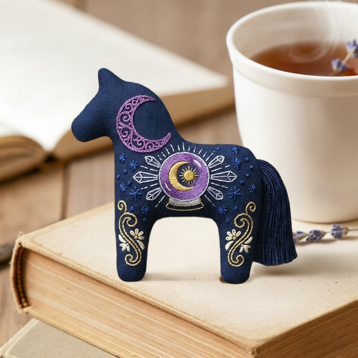 Rubbyoo Dala Horse Embroidery Kit - Crystal Ball | New Car Gift | Rearview Mirror Hanging Accessory - image 2