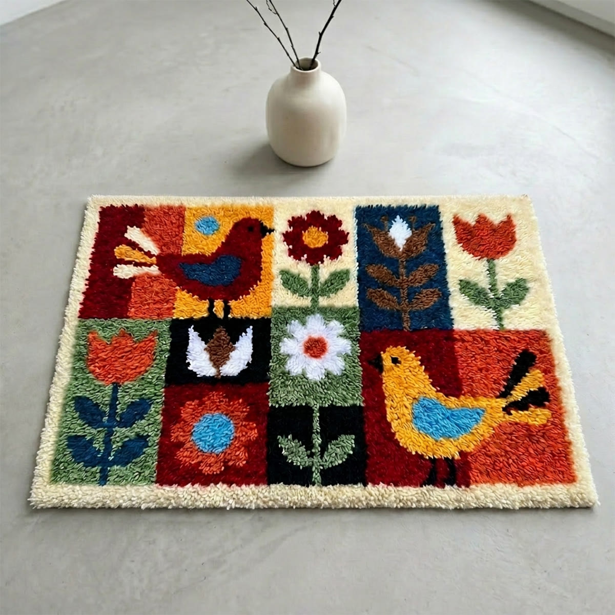 Rubbyoo Latch Hook Rug Kit - Lively Bird | Diy Living Carpet | Perfect Gift For Bird Lovers  - image 3