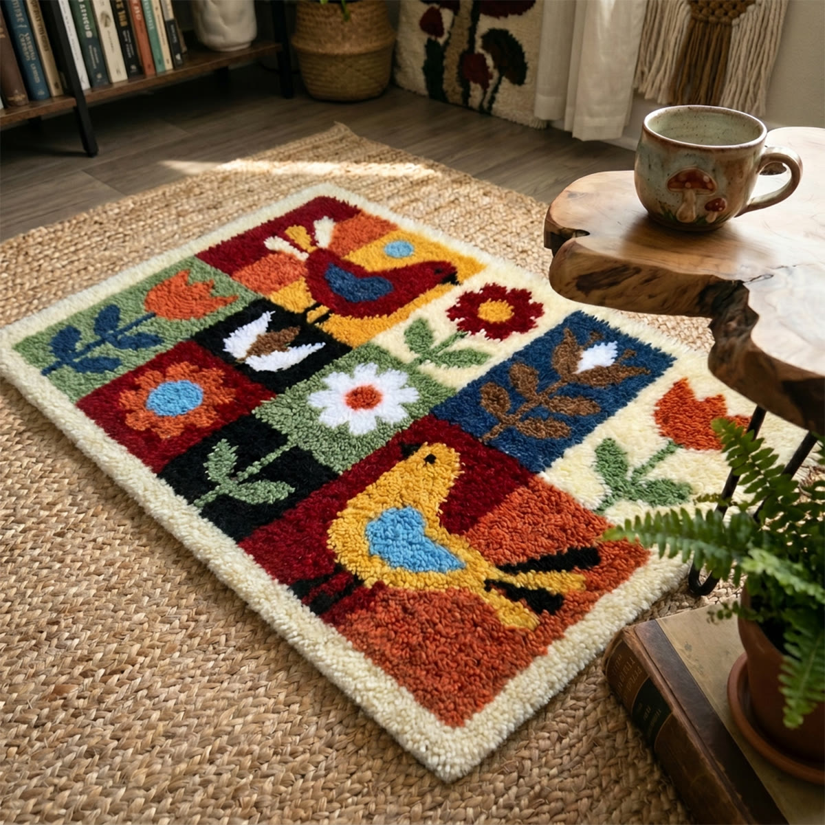 Rubbyoo Latch Hook Rug Kit - Lively Bird | Diy Living Carpet | Perfect Gift For Bird Lovers  - image 7
