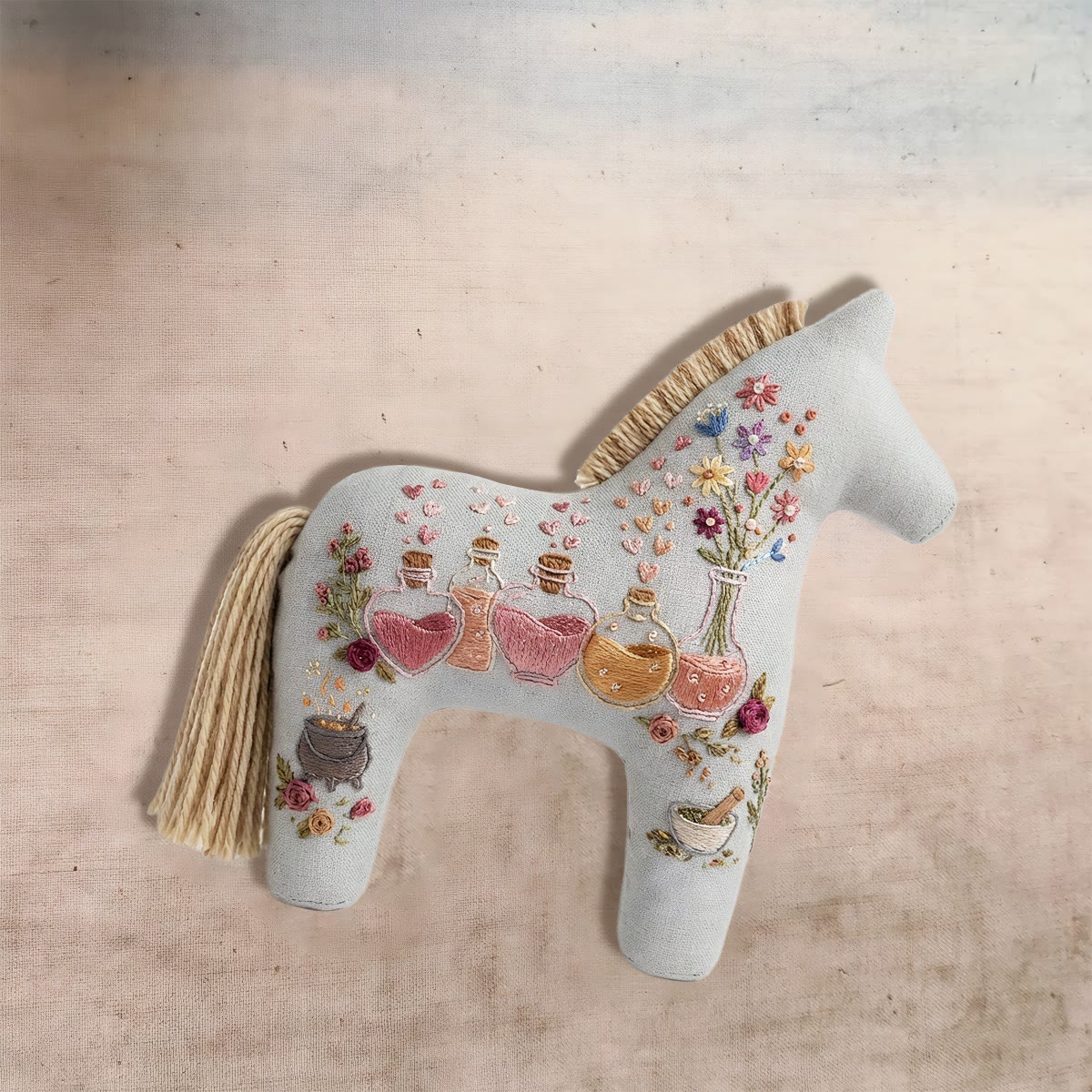Rubbyoo Dala Horse Embroidery Kit - Magic Potions | Halloween Stocking Stuffers | Colorful Bag Charm - image 4