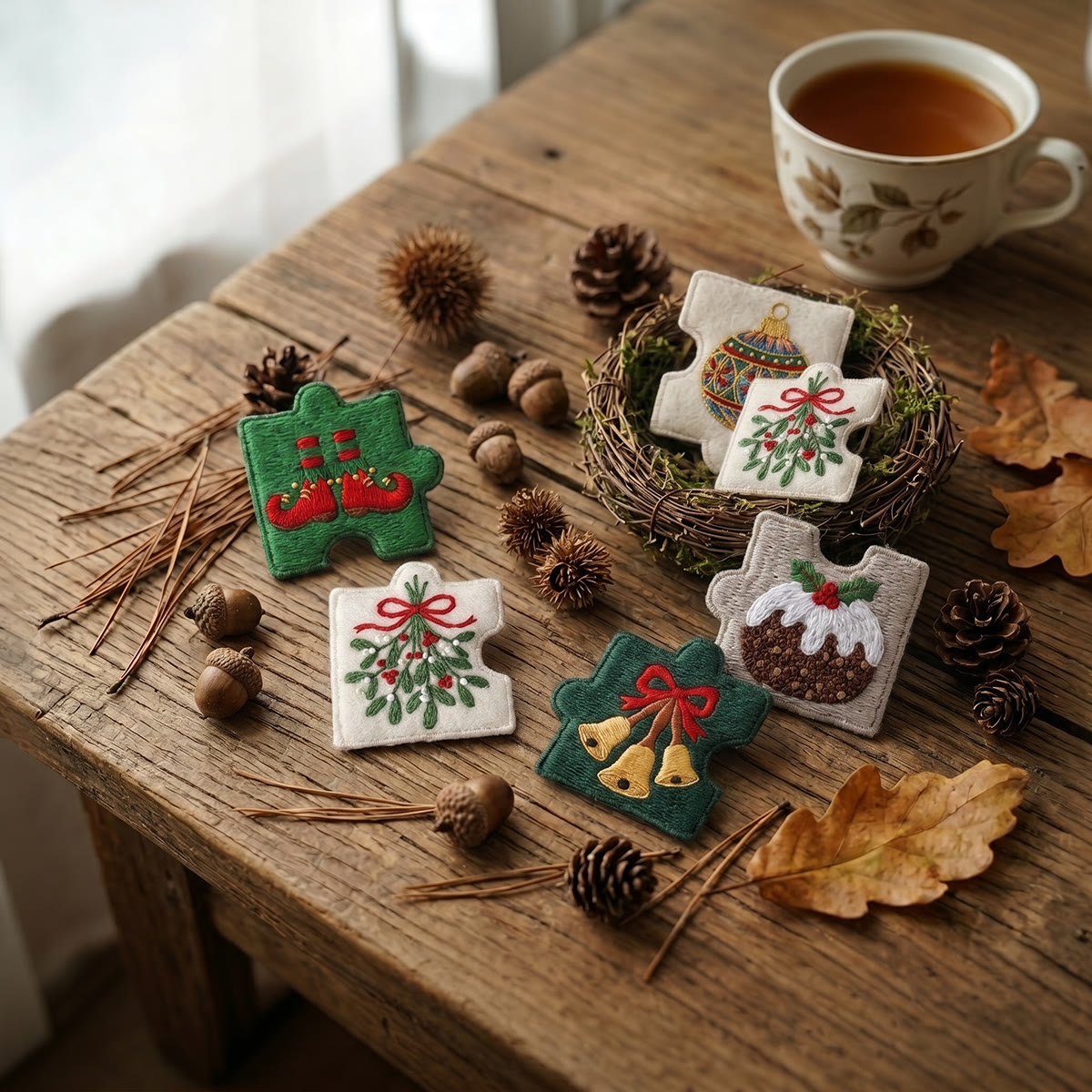 Rubbyoo Diy Magnet & Brooch Embroidery Puzzle Kit - Mix And Match Holiday Set | Cute Holiday Kitchen Magnet - image 4