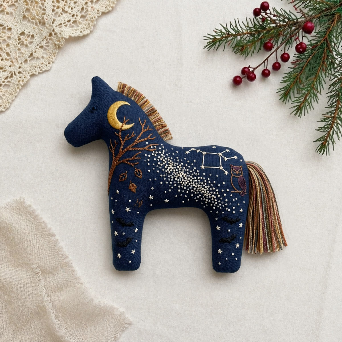 Rubbyoo Dala Horse Embroidery Kit - Starry Sky | Unique Birthday Gift | Home Wall Decor - image 3