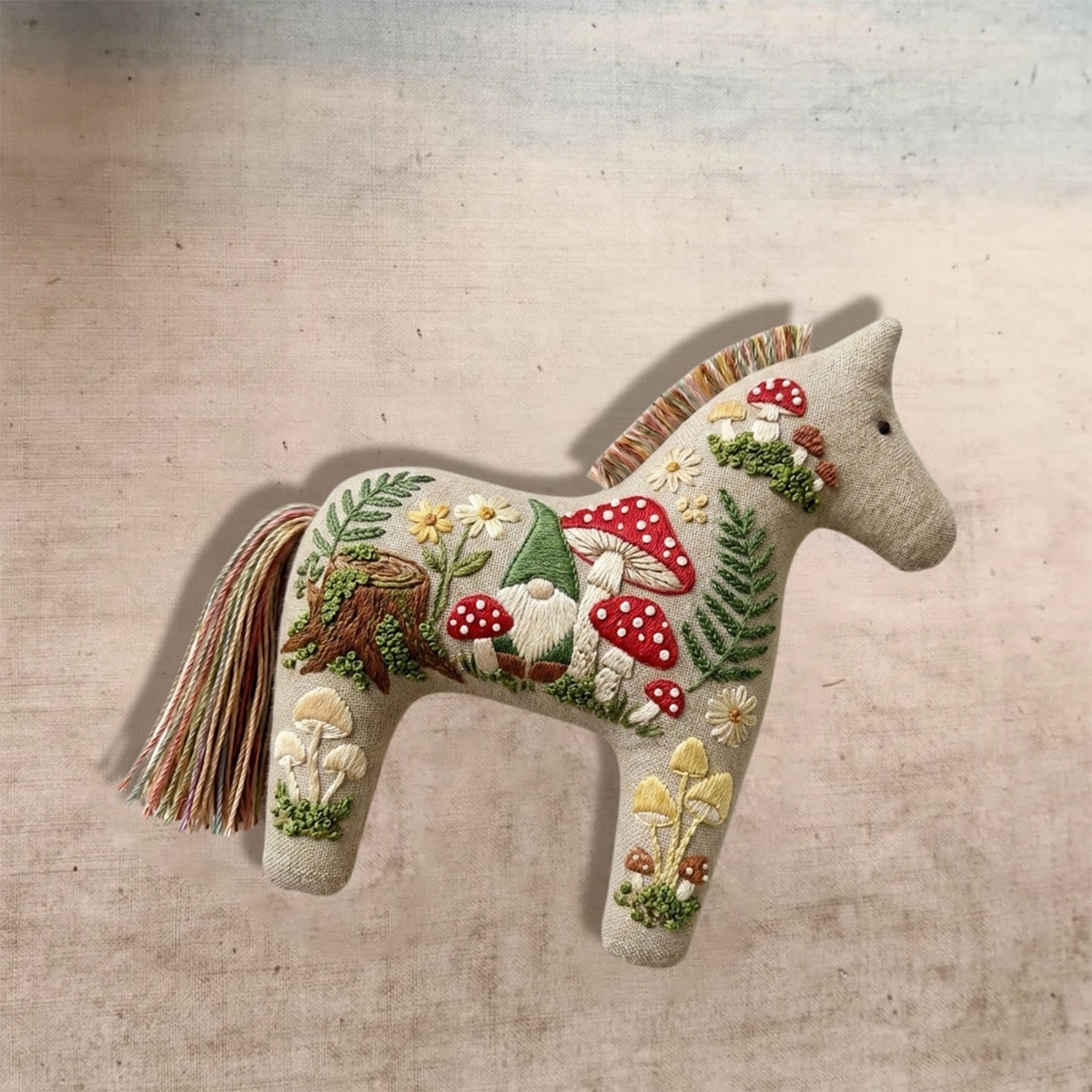 Rubbyoo Dala Horse Embroidery Kit - Garden Gnome | Unique Handmade Gift | Woodland Nursery Decor - image 3