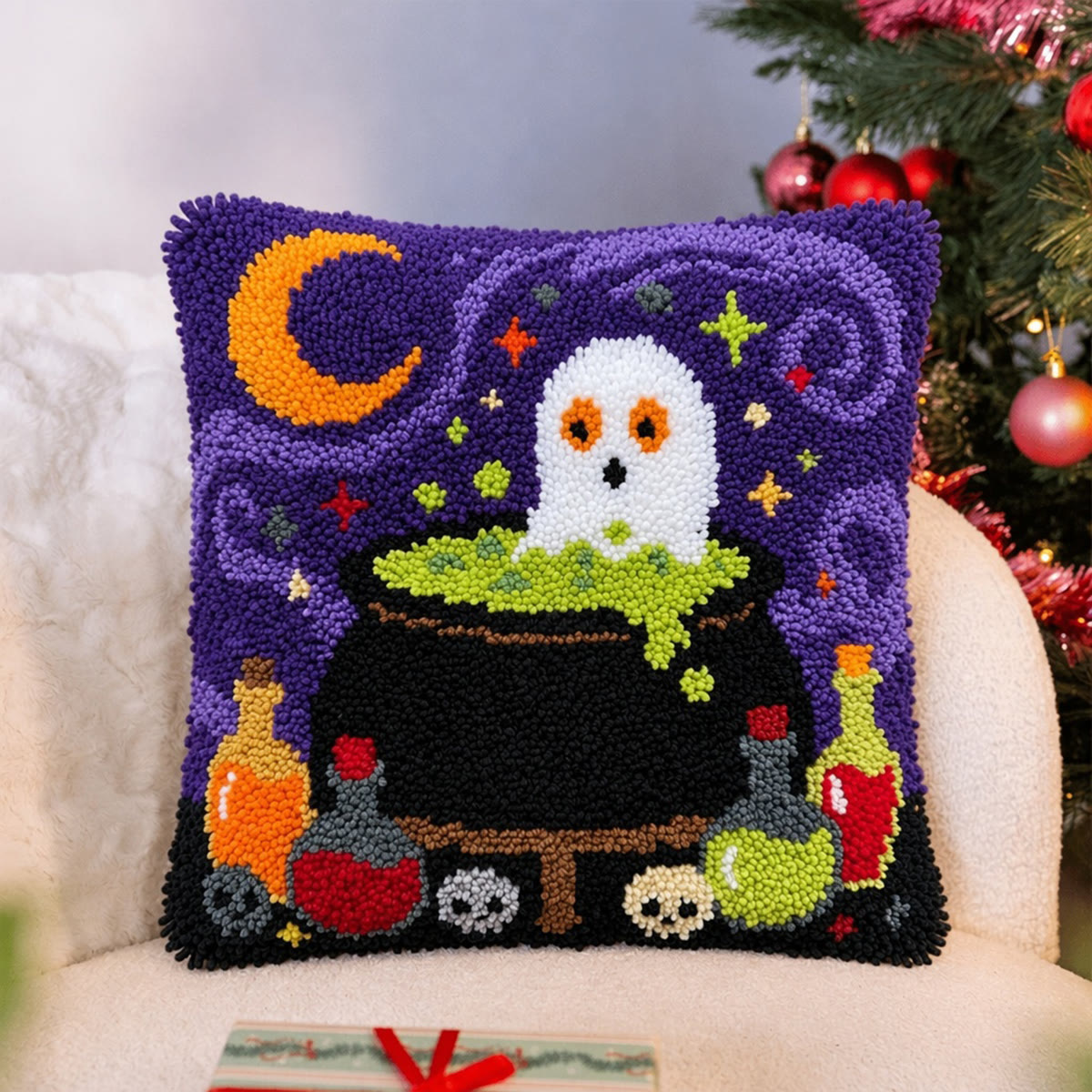 Rubbyoo Latch Hook Pillow Kit - Poison Potion | Easy Handicraft For Beginners | Creative Halloween Ornament - image 6