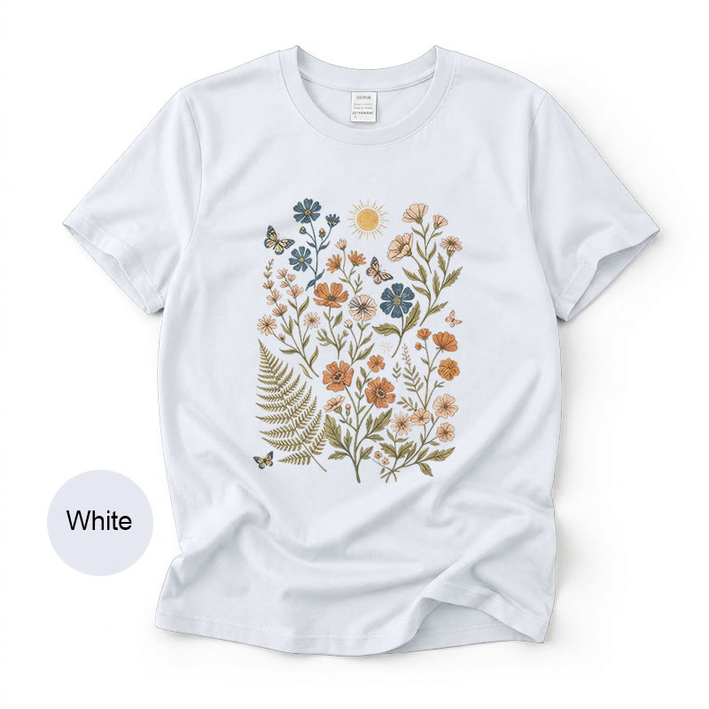 Rubbyoo Charming Flowers Graphic Tee  - Botanical Floral T-shirt Gift | Comfort Stylish Outfit  - image 1