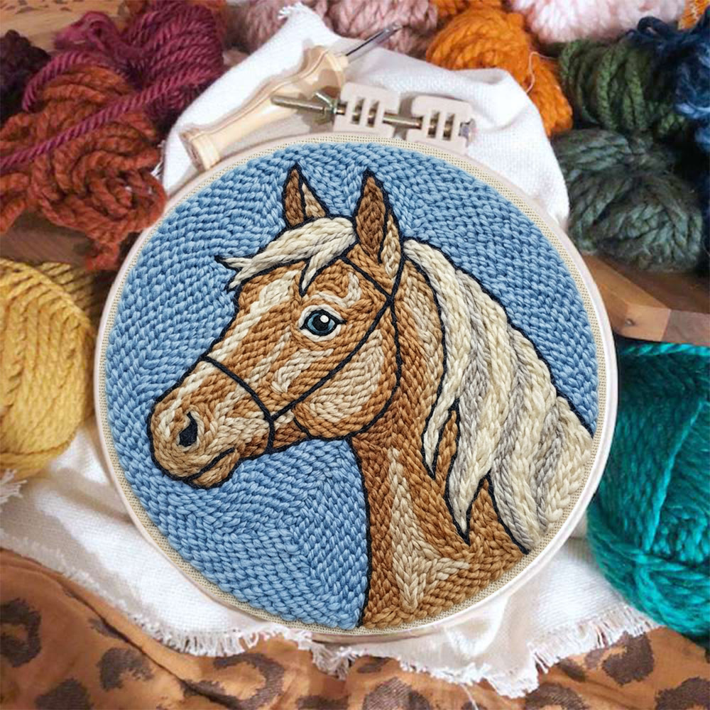 Horse Portrait  Punch Needle Kit - Handmade Western Vibe Craft | Creative Gift For Horse Lover - image 6