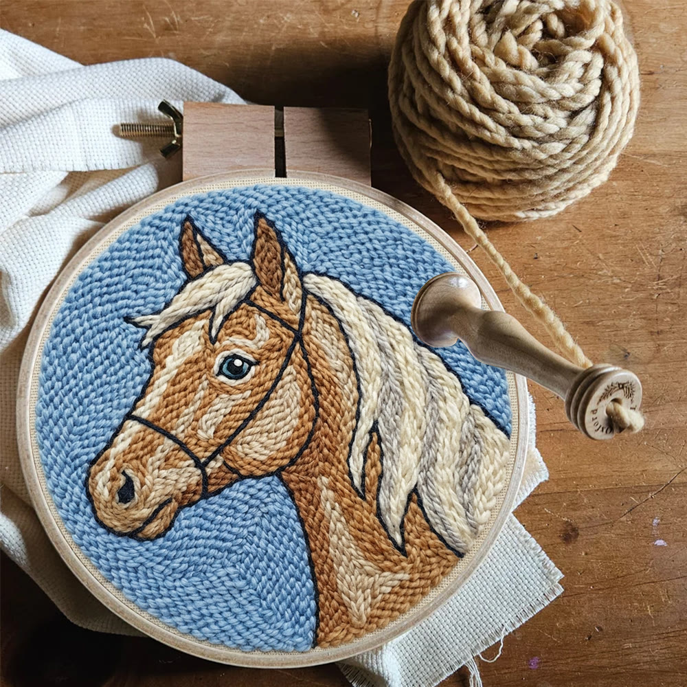 Horse Portrait  Punch Needle Kit - Handmade Western Vibe Craft | Creative Gift For Horse Lover - image 4