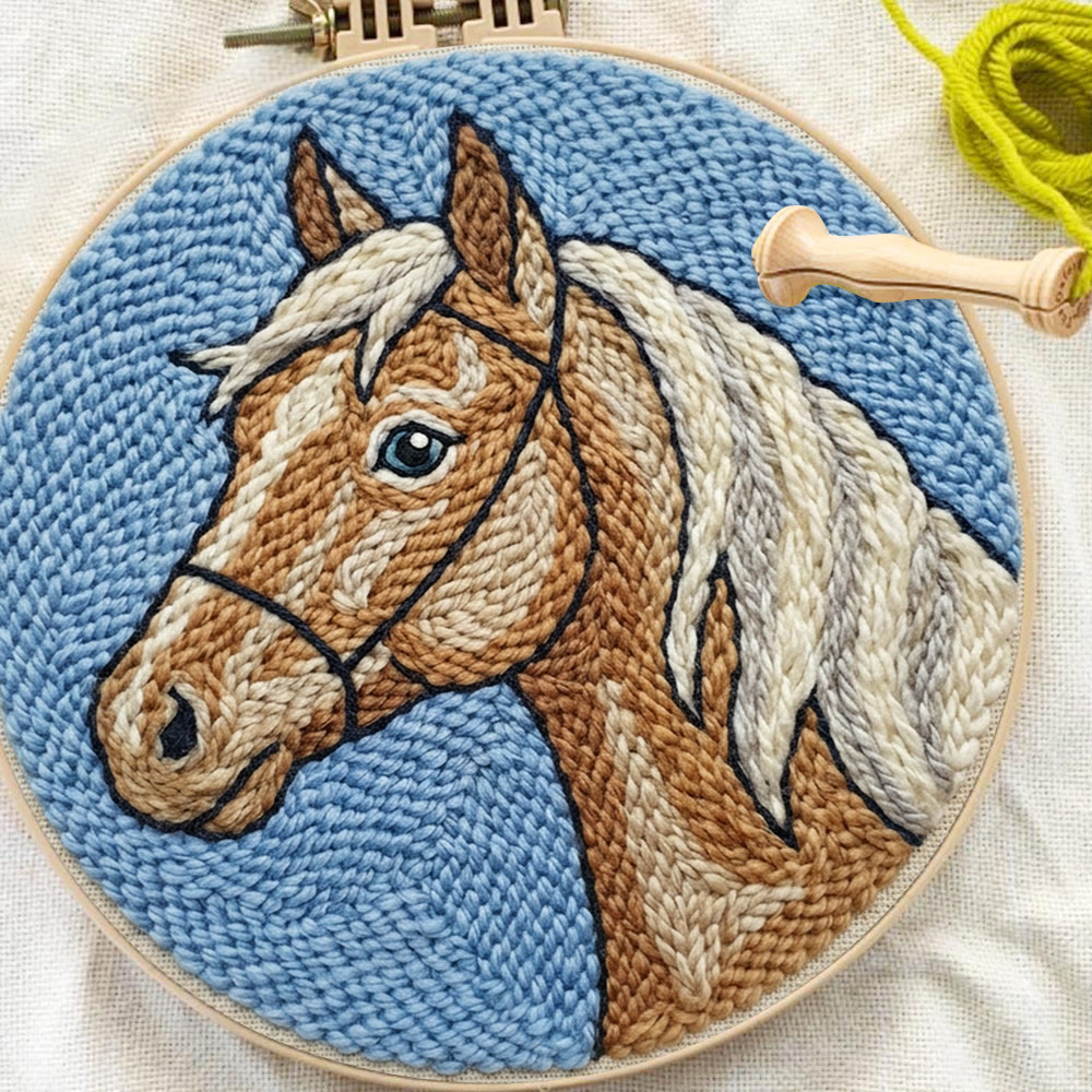 Horse Portrait  Punch Needle Kit - Handmade Western Vibe Craft | Creative Gift For Horse Lover - image 3