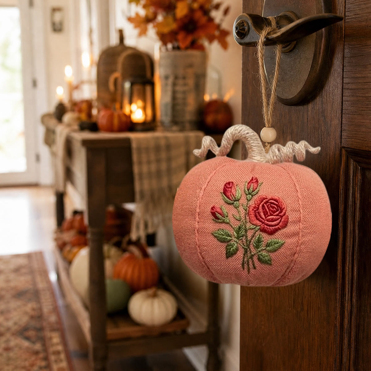 Rubbyoo Halloween Pumpkin Embroidery Kit - Botanical Collection | Artistic Festival Garden Accent | Exquisite Flowers & Mushroom Pattern - image 6