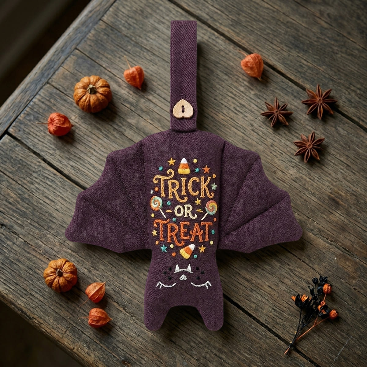 Rubbyoo Bat Embroidery Kit - Trick Or Treat | Gift For Kids | Halloween Tree Hanging - image 9