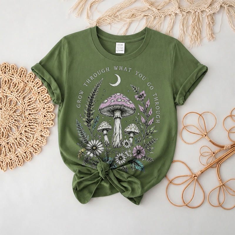 Rubbyoo Midnight Forest Graphic Tee  -  Ultra-Soft Cotton Everyday Wear | Fairy-tale-inspired Vibe Design - Army Green - 2XL - image 5