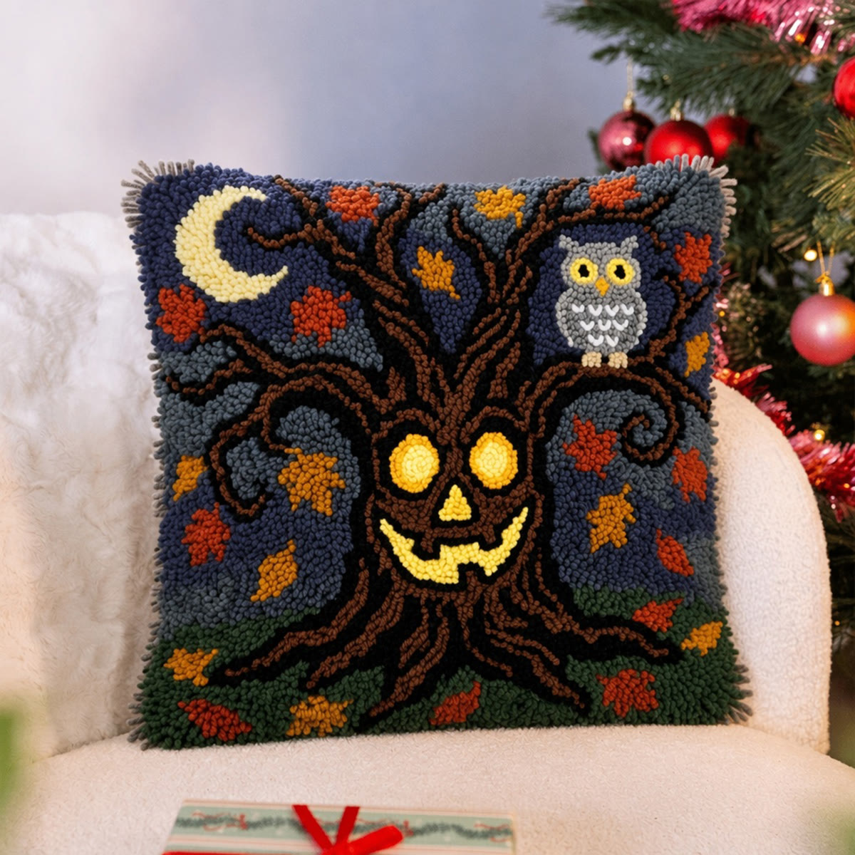 Rubbyoo Latch Hook Pillow Kit - Whispers Of The Forest | Spooky Halloween Handicraft | Decorative Cushion Cover  - image 6