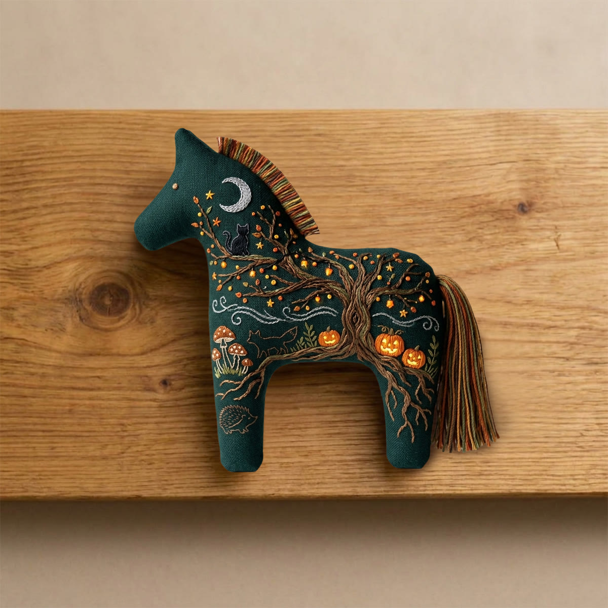 Rubbyoo Dala Horse Embroidery Kit - Ancient Tree With Roots | Halloween Handcrafted Gift | Whimsical Gothic Accessory - image 5