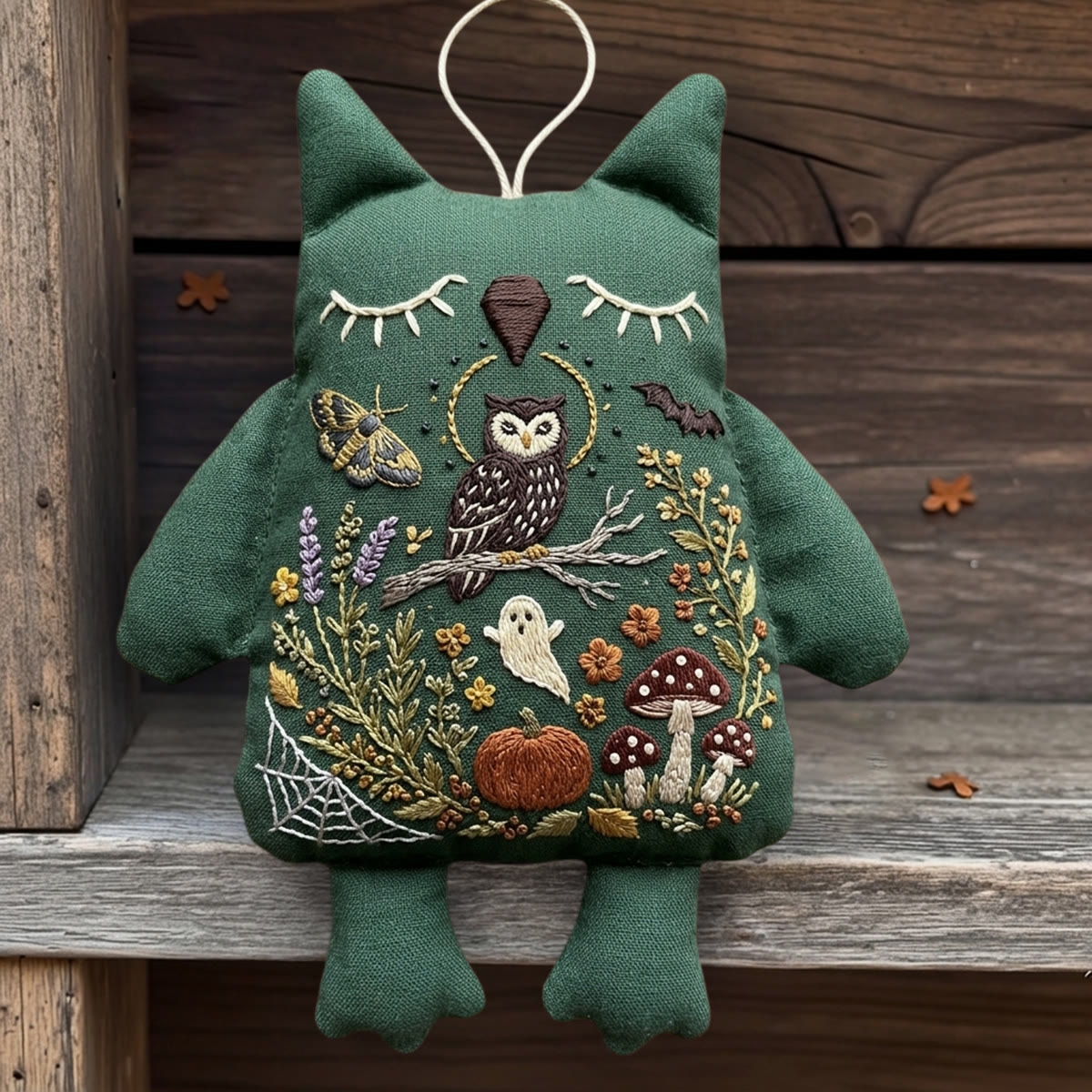 Rubbyoo Owl Embroidery Kit - Owl On Branch | Witchy Halloween Gift | Needlework Cushion Hanger - image 3