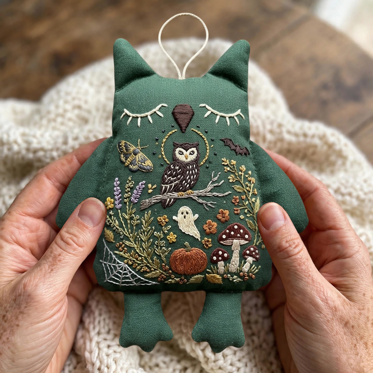 Rubbyoo Owl Embroidery Kit - Owl On Branch | Witchy Halloween Gift | Needlework Cushion Hanger - image 7