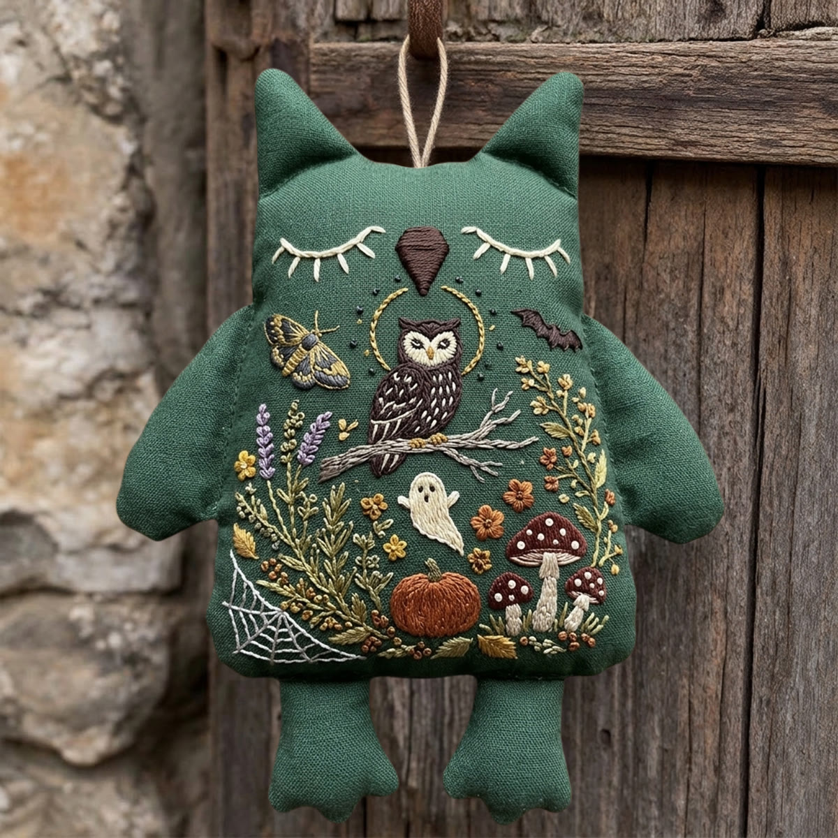 Rubbyoo Owl Embroidery Kit - Owl On Branch | Witchy Halloween Gift | Needlework Cushion Hanger - image 2