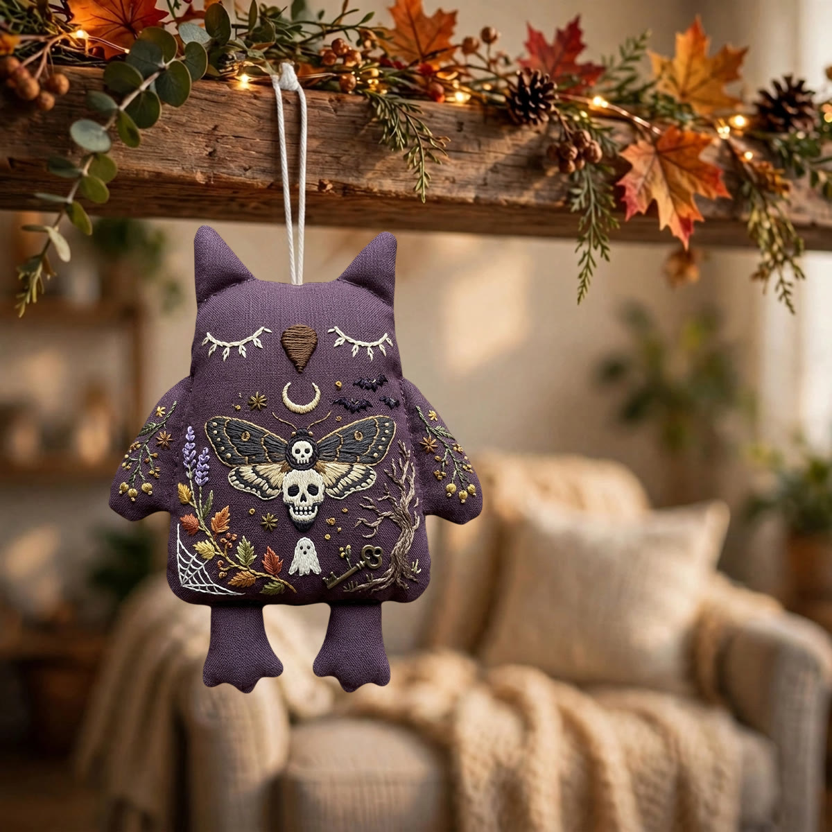 Rubbyoo Owl Embroidery Kit - Death's-head Hawkmoth | Gift For Goths | Hanging Wall Art  - image 6