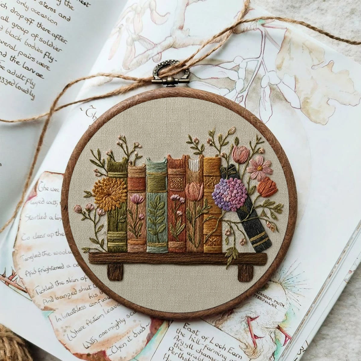 Rubbyoo Embroidery Kit - Garden Of Books | Perfect Keepsake For Book Lovers | Unique Reading Hobby Handicraft - image 7