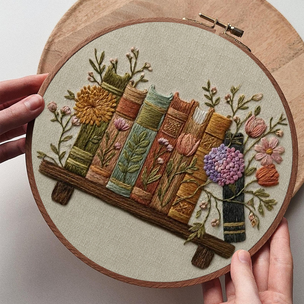 Rubbyoo Embroidery Kit - Garden Of Books | Perfect Keepsake For Book Lovers | Unique Reading Hobby Handicraft - image 5