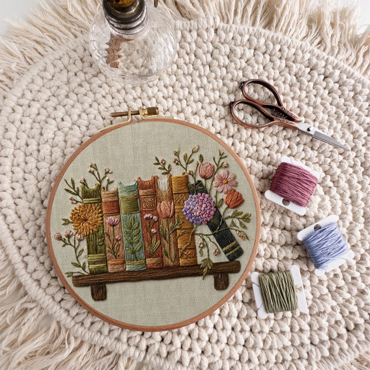 Rubbyoo Embroidery Kit - Garden Of Books | Perfect Keepsake For Book Lovers | Unique Reading Hobby Handicraft - image 4