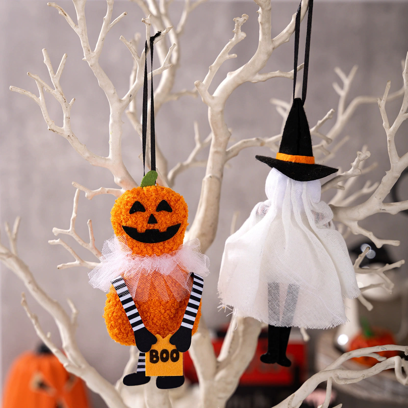 Rubbyoo 4pcs Halloween Hanging Ornaments - Spooky Day | Decorative Hanging Pendant | Unique Autumn Art Craft   - image 8