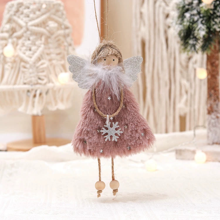 Rubbyoo 3 Pcs Angel Doll Pendants - Little Angel | Nice Party Decoration | Cristmas Tree Hanging  - Pink - image 3