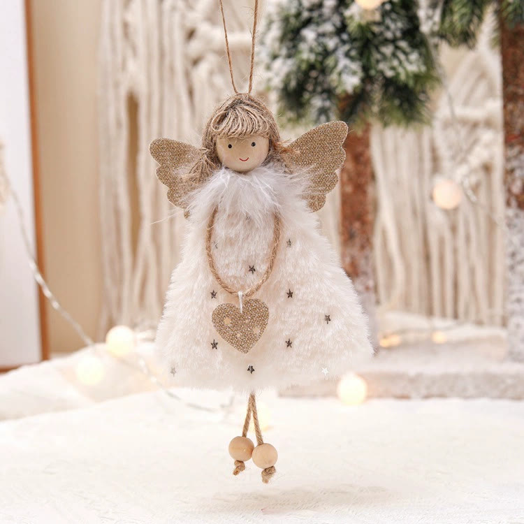 Rubbyoo 3 Pcs Angel Doll Pendants - Little Angel | Nice Party Decoration | Cristmas Tree Hanging  - White - image 2