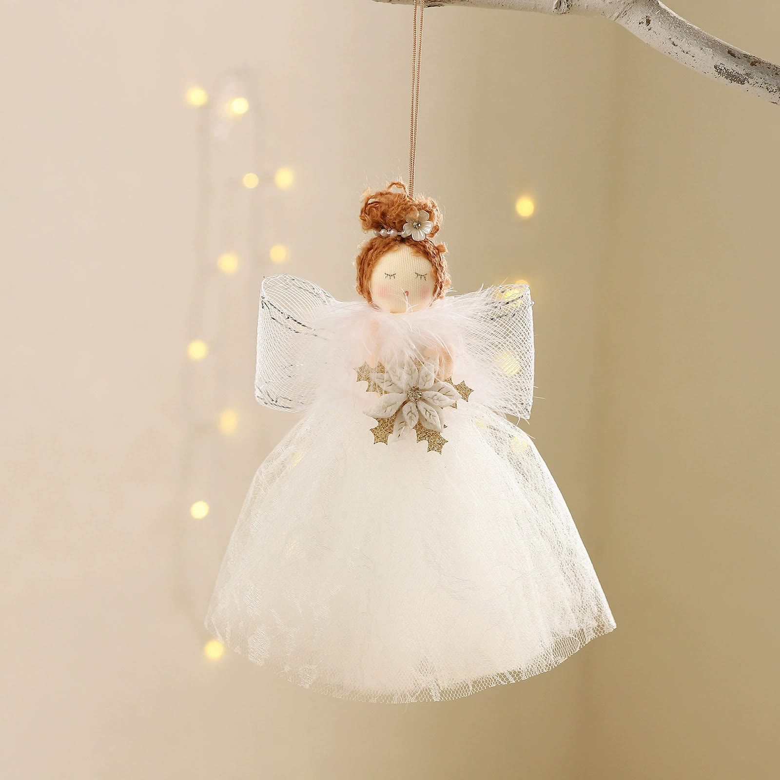 Rubbyoo 3 Pcs Christmas tree Ornaments - Little Graceful Bride | Unique Wedding Party Decor | Christmas Tree Pendant  - White - image 2