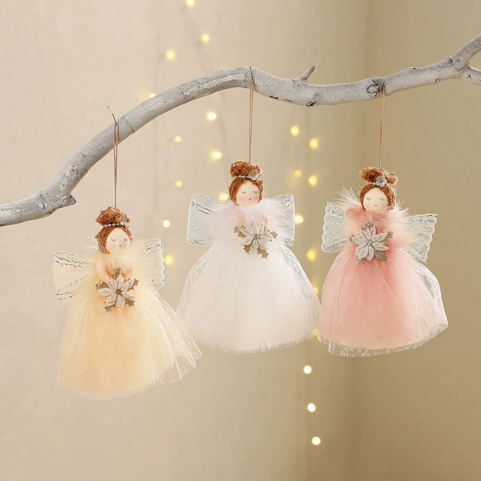 Rubbyoo 3 Pcs Christmas tree Ornaments - Little Graceful Bride | Unique Wedding Party Decor | Christmas Tree Pendant  - Dreamy Bride Collection - image 1