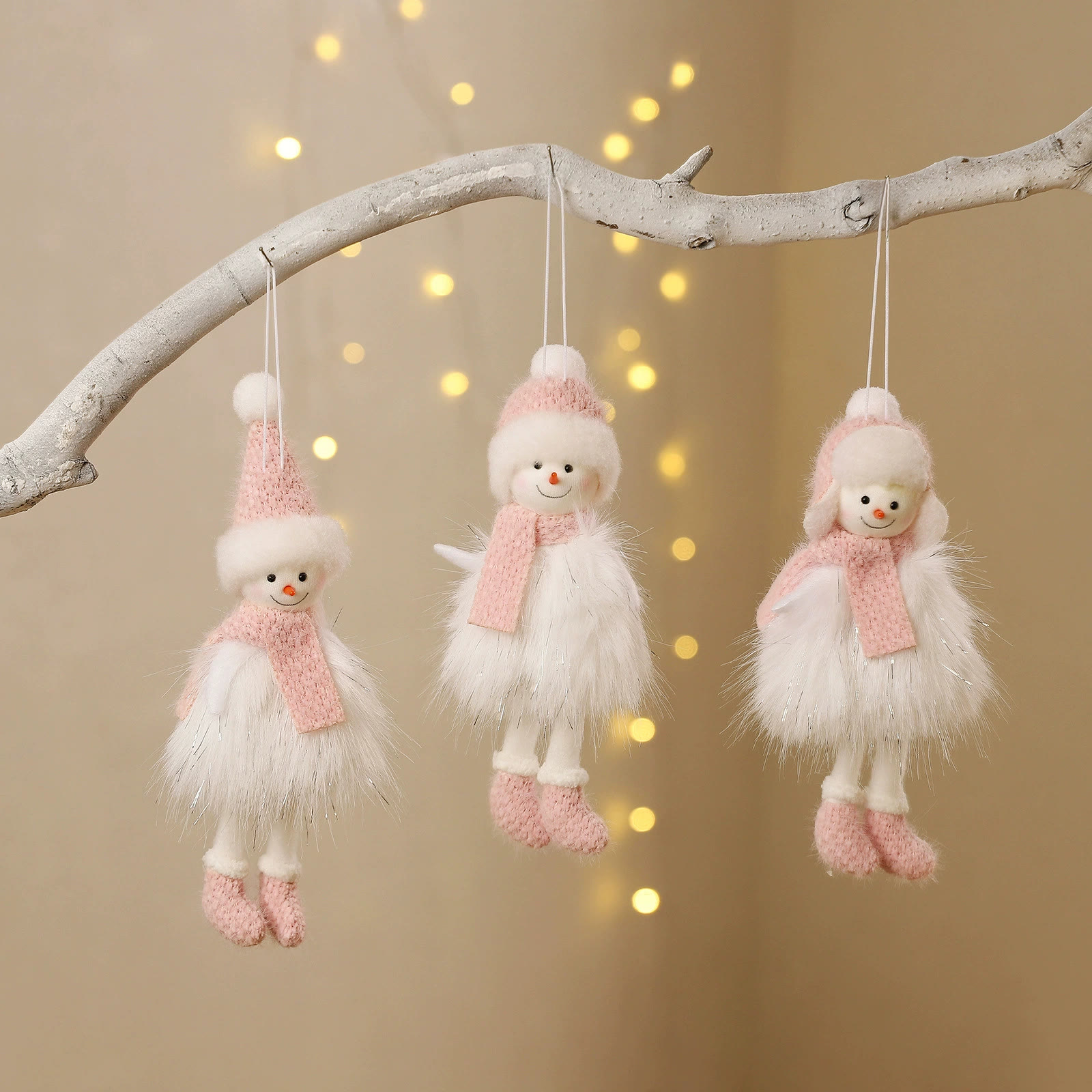 Rubbyoo 3 Pcs Christmas tree Pendants - Adorable Snowman | Festival Home Decorations | Christmas Window Hanging - Snowman Series - image 1