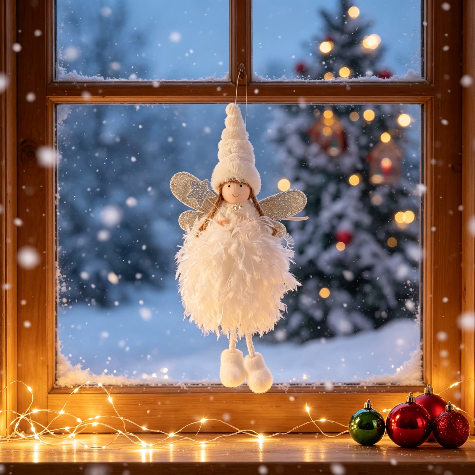 Rubbyoo 3 Pcs Fairy Christmas Ornaments - Winter Fairy | Christmas Tree Decorative Doll | Nice Holiday Gift  - image 2