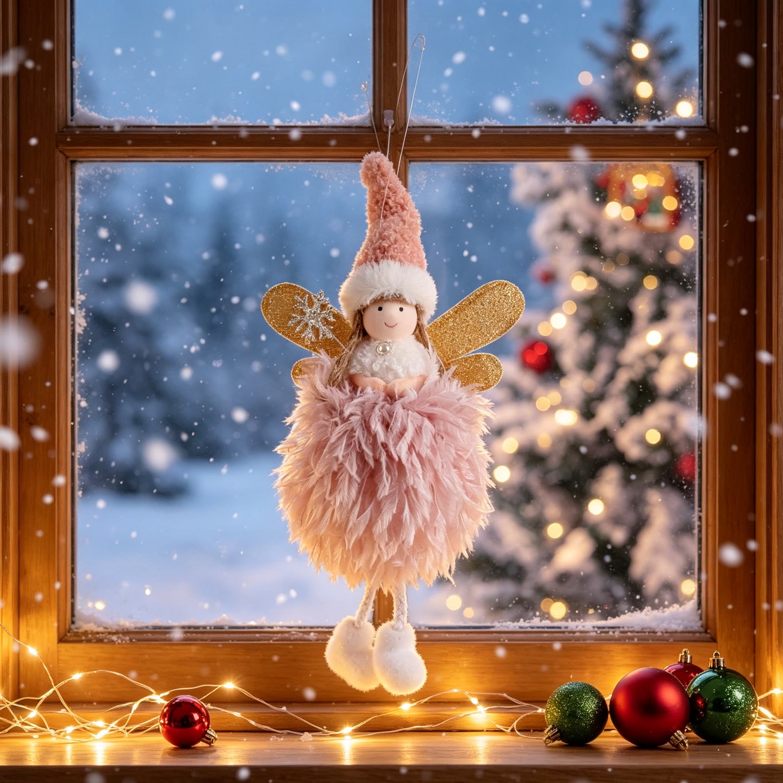 Rubbyoo 3 Pcs Fairy Christmas Ornaments - Winter Fairy | Christmas Tree Decorative Doll | Nice Holiday Gift  - image 4