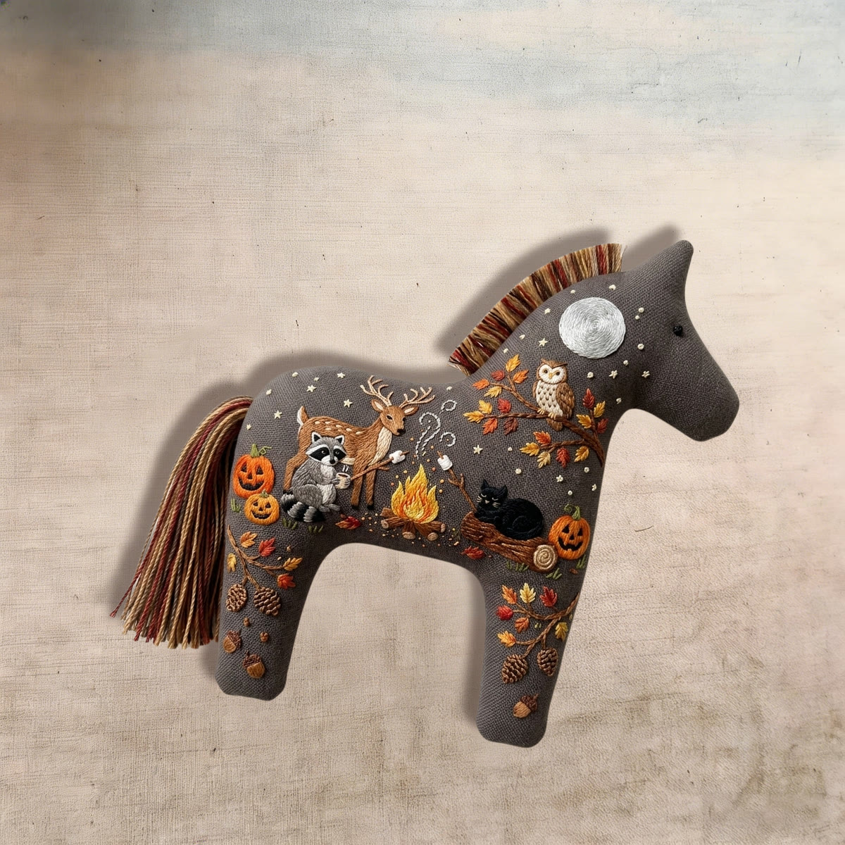 Rubbyoo Dala Horse Embroidery Kit - Halloween Animal | Diy Hanging Decor | Perfect For Handmade Beginner - image 4