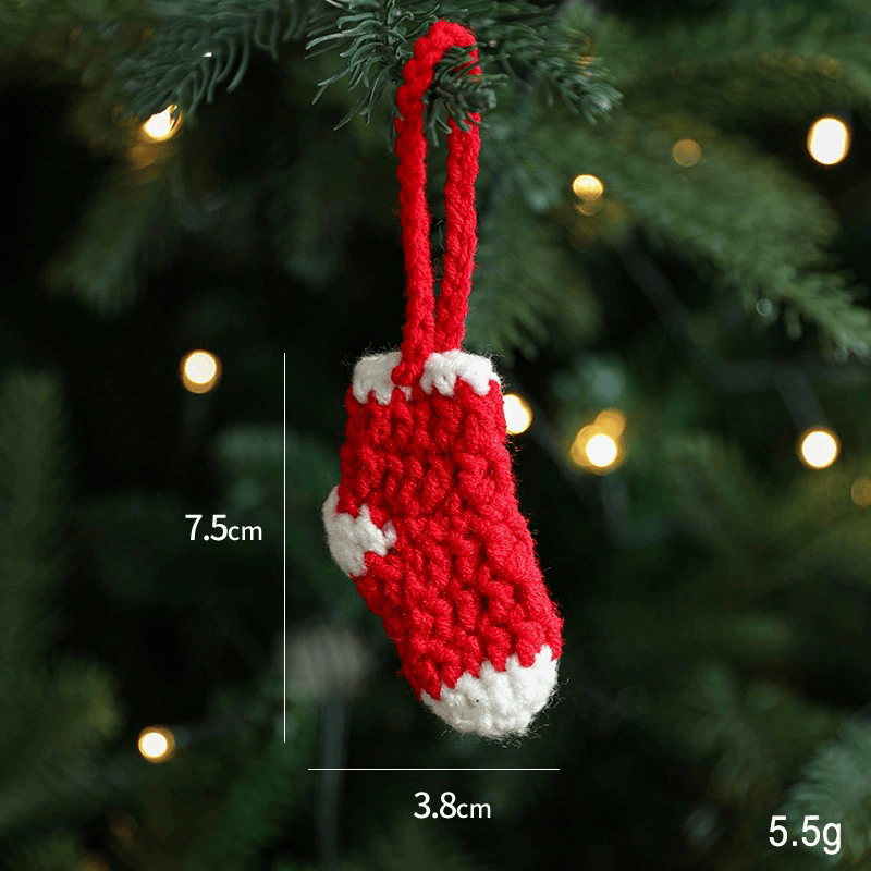 Rubbyoo Crochet Christmas Tree Decoration - Scandinavian Hanging Ornaments | Unique Holiday Craft - Christmas stocking - image 4